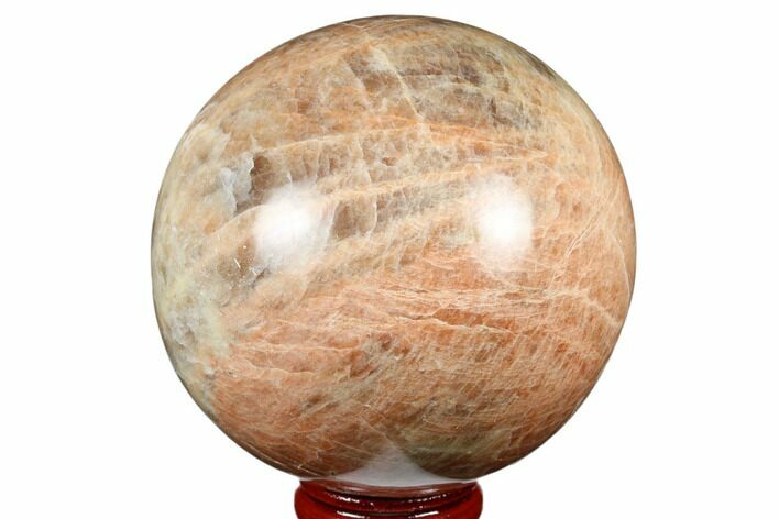 Polished Peach Moonstone Sphere - Madagascar #182378